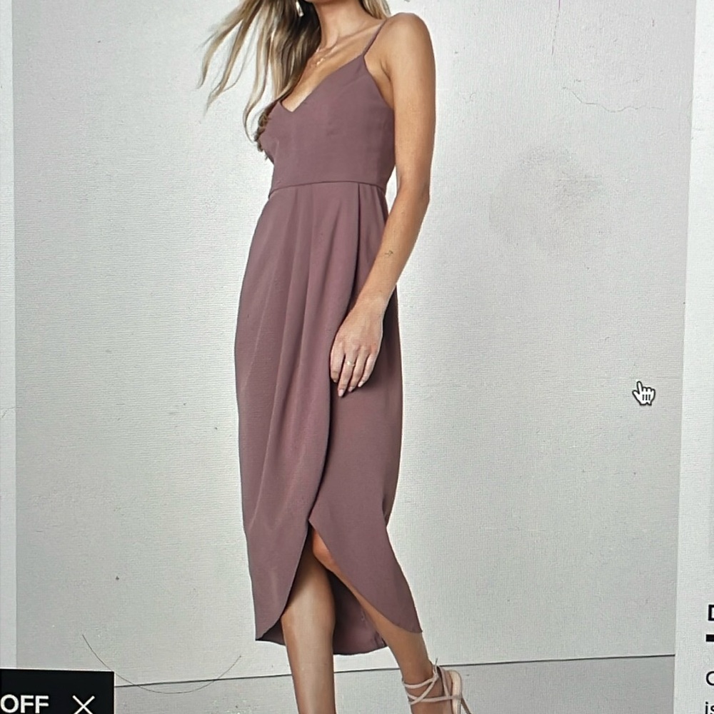 Reinette mauve purple midi dress